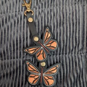 Portland Leather Monarca Butterfly Flair Bag Charm